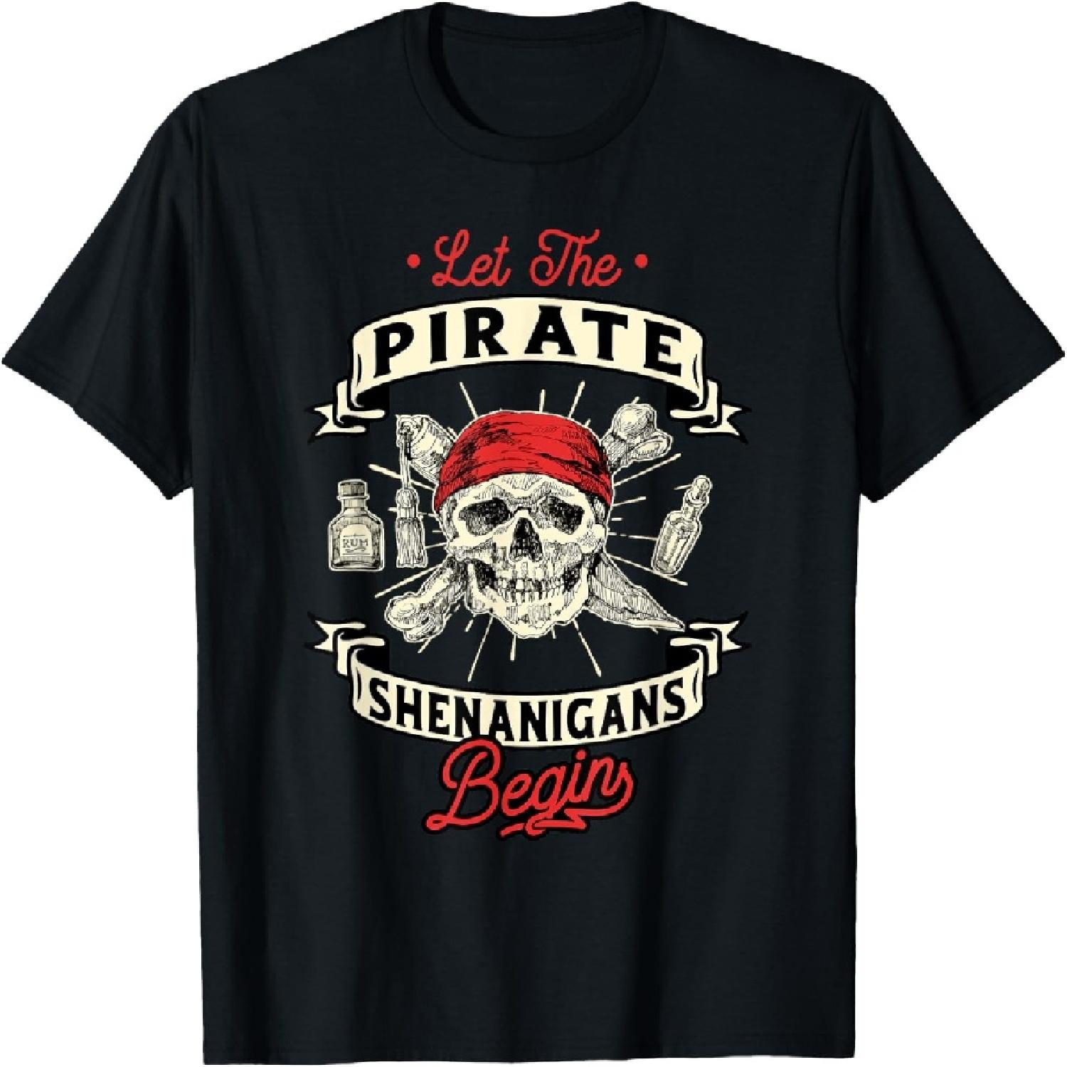 Let The Pirate Shenanigans Begin - Crossbones Freebooter T-Shirt XXXXXL разноцветный