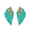 Exaggerated Style Enamel Flower-shaped Earrings for Women, Ear Ornaments