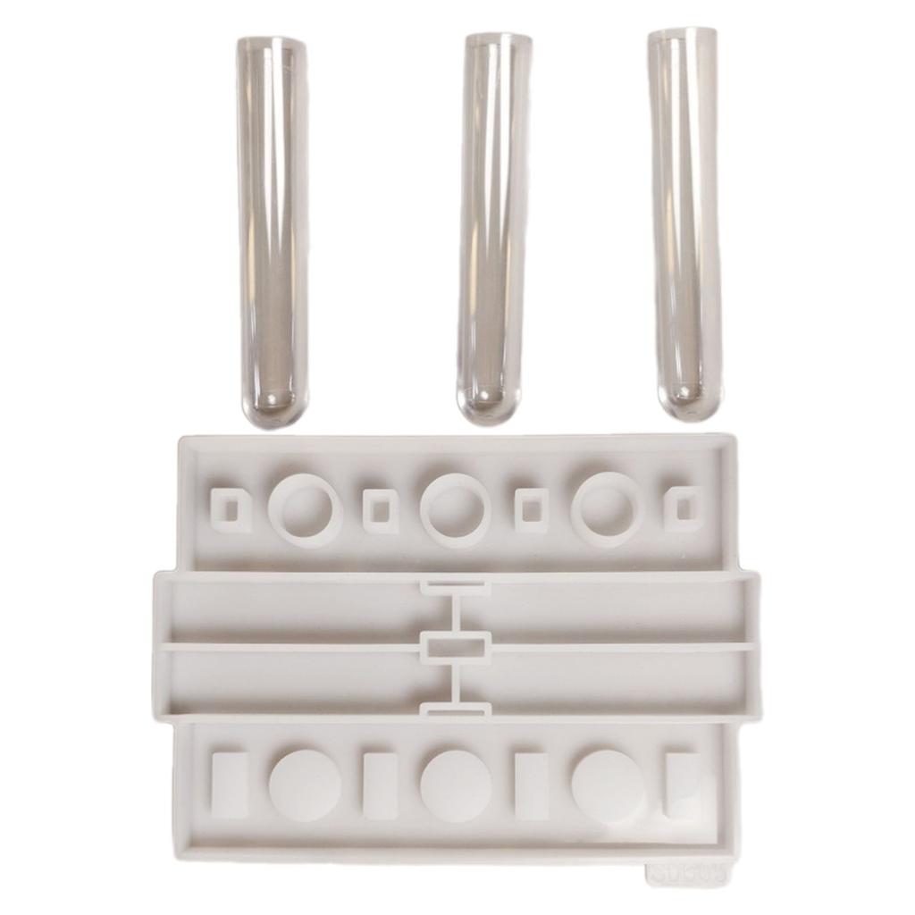 Silicone Resin Molds for Hydroponic Plant Propagation Flower Holder Mould with 3 Test Tubes Home Decoration Moulds