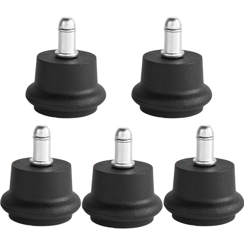 5 Stück Hochbelastbare Nylon Bürostuhlgleiter Bürostuhlrad-Ersatzteile Nylon & Filz für Erhöhte Stabilität & Geräuscharmut