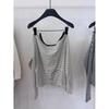 Women's Striped Off-Shoulder Long-Sleeve Cotton Tee—Fashionable, Versatile, Slimming, High-End Feel, Perfect for Spring/Autumn.