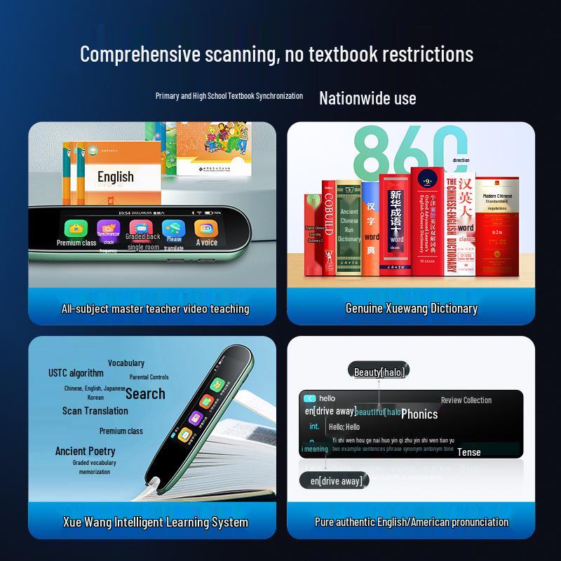 Offline Smart Scanning and Translation Pen: Chinese-English Translator, Dictionary, and Classroom Recording Tool for Students