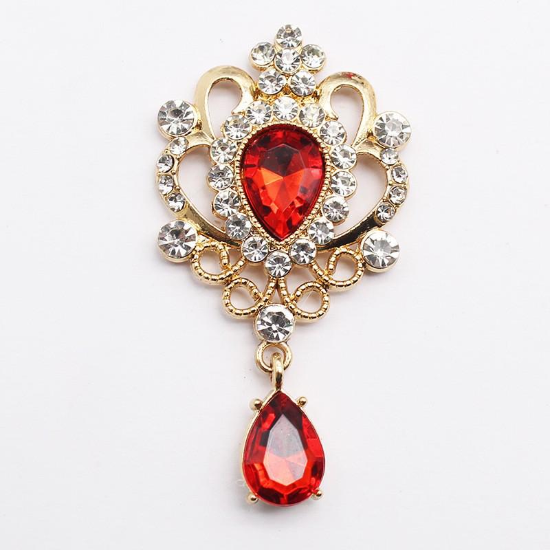 32*60MM Teardrop Acrylic Pendant Brooch for DIY Clothing and Headdress.