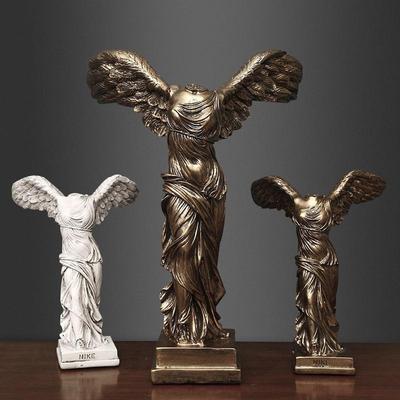 Victory Goddess Statue  Fine Creative Decor Special Art Sculpture  Home Decor Statue Decoration Resin Handicraft Modern Living Room Ornament Gifts