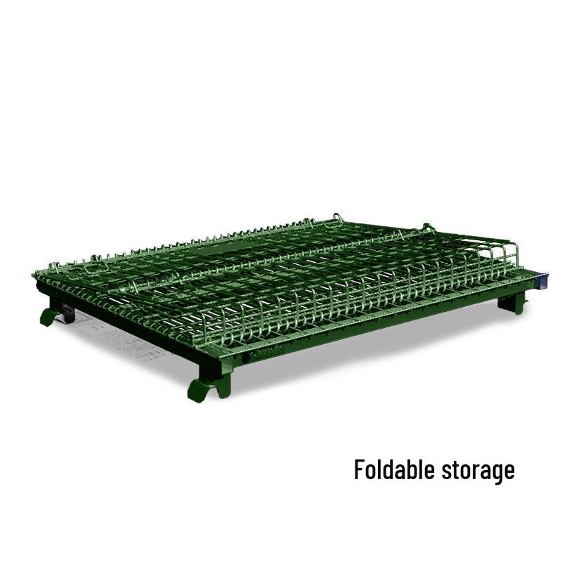 Foldable Military Green Storage Basket with Wheels