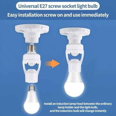 360 Grad PIR Menschliche Induktion Bewegungssensor LED Nachtlicht Halter Flur Basis E27 Verzögerungszeit Einstellbarer Schalter