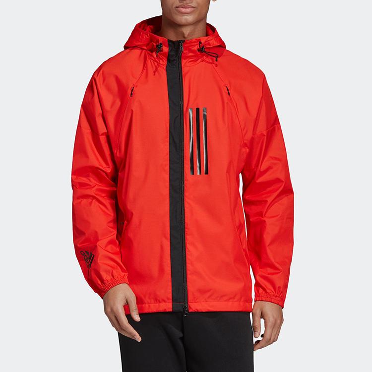 adidas Jacken Herren Hellrosa Rot Fluoreszierend Mit Kapuze Moderat Sonstige DZ0051