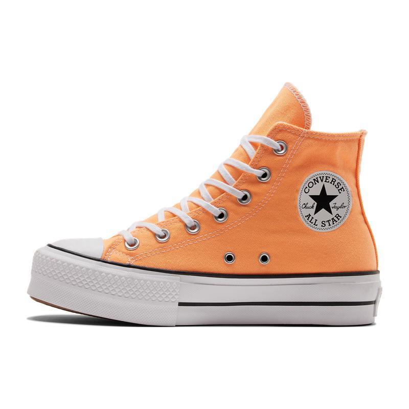 Converse All Star Lift Comfortable Everyday Non-Slip Abrasion Resistant Height Increase High Top Espadrilles Women's Orange