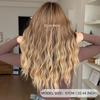 2025 New European American Gradient Brown Medium Long Wavy Wig - Full Bangs with Rooted Hair Design, Natural Full Cap Style, 5 Colors Available