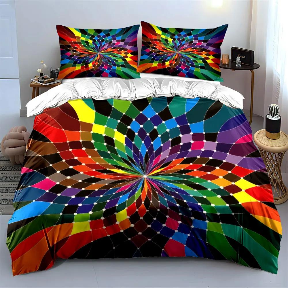 "Colorful Abstract Art Decor Set" Soft Comfortable Duvet Cover Bedding Set Included 1*Duvet Cover & 2*Pillowcases gift