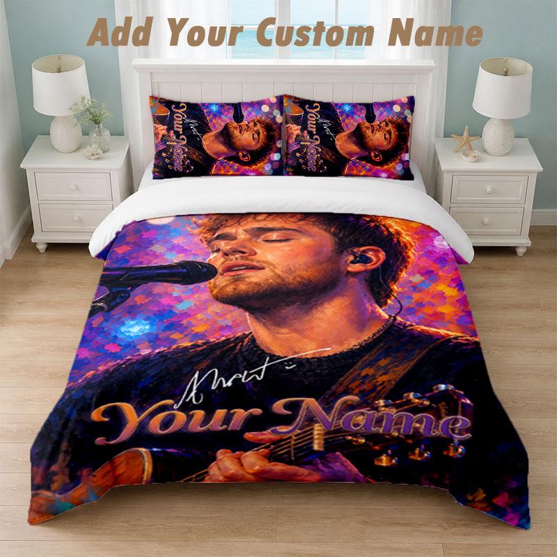 Bedding Set 1 Duvet Cover 2 Pillowcases Alex Warren Print Soft Bed Linen Bedroom Decor