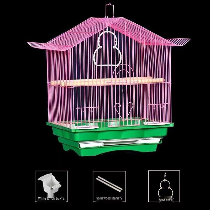 Small Villa Birdcage for Parrots, Budgies, Lovebirds, Sparrows & Finches