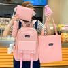 5-piece Set School Bag The First Semester Middle School Elementary School Students' Large Capacity Backpacks College Minimalist Lightweight Backpack