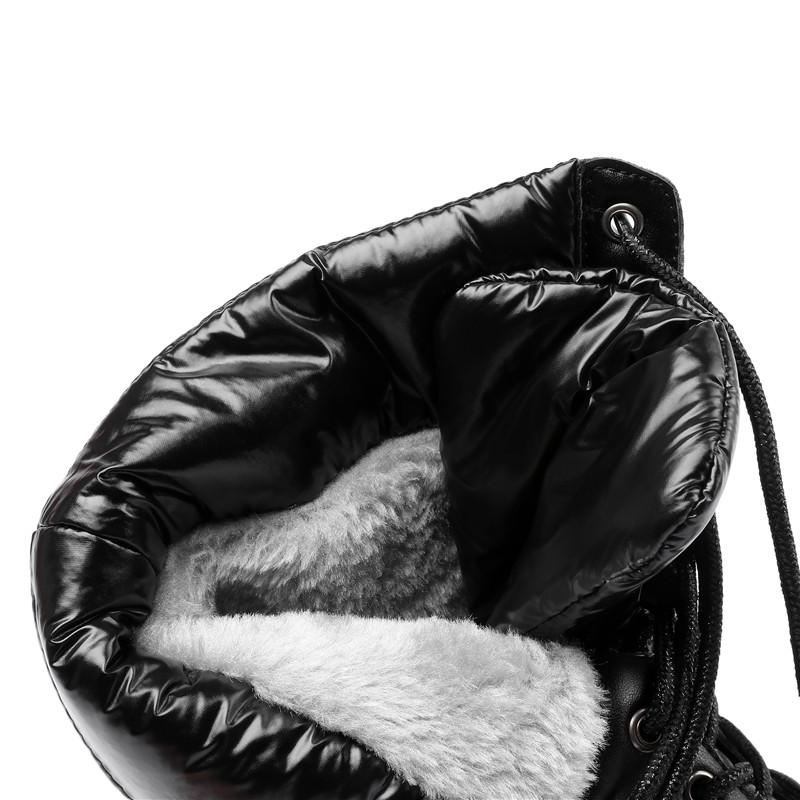 Dámské sněhule zimní teplé a pohodlné protiskluzové boty s dlouhým vlasem velká velikost ležérní bavlněné boty