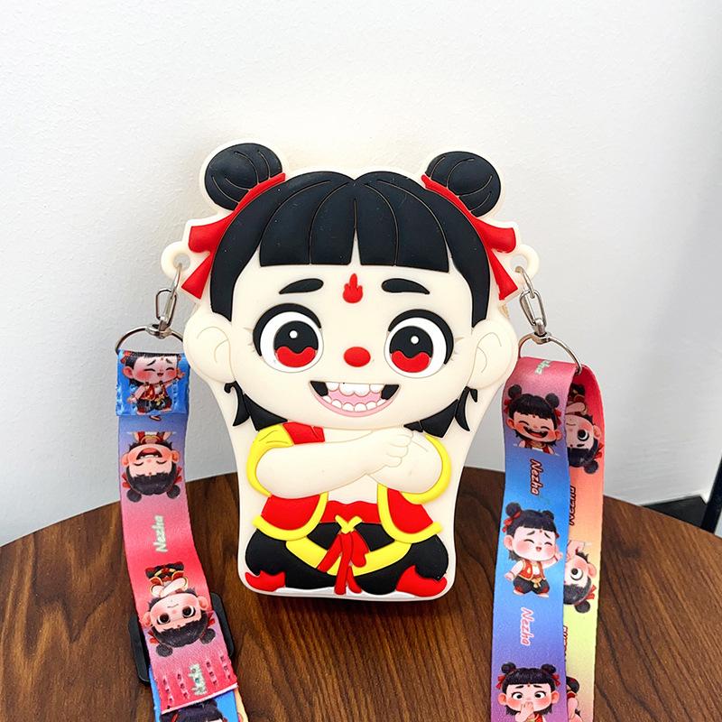 Creative Change Bag Nezha Cartoon Children's Bag Boys and Girls Cute Bag Guochao Magic Child Peripheral Shoulder Oblique Span Bag