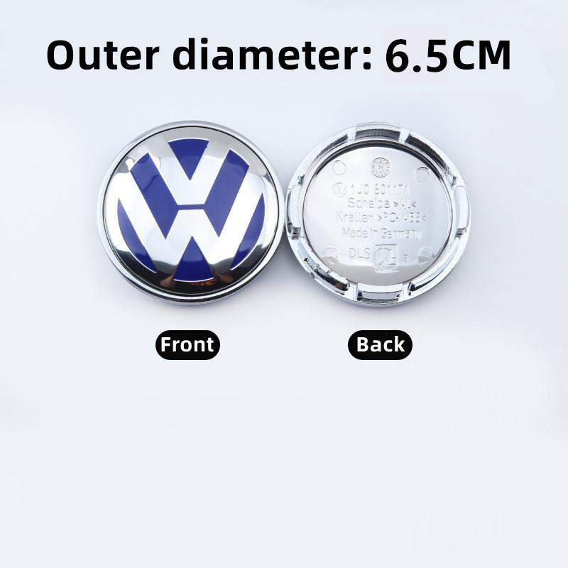 For VW 56/60/65/70/76mm 4PCS Car Wheel Hub Cap Badge TFBC-Y207 for VW Jetta MK5 Golf Passat Santana Beetle CC Wheel Center Caps ES1