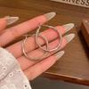 1 Pair Women Earrings Irregular Round Design Lightweight Shiny Circle