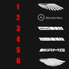 2PCS LED HD Angel Wing Car Projector Welcome Lights Carpet Lamps Rearview Mirror Atmosphere Light For Mercedes Benz AMG Emblem