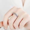 s925 sterling silver moissanite ring for women's T family starlight row ring princess seven rows diamond ring 70 points light luxury holiday gift