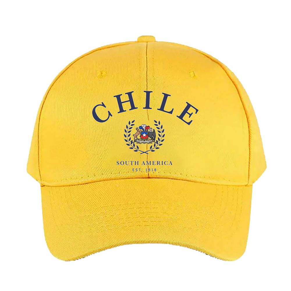 Chile South America Chilean Cap Summer Woman Man Baseball Cap Adjustable with Curved Brim Duckbill Cap Protection Sun Hats