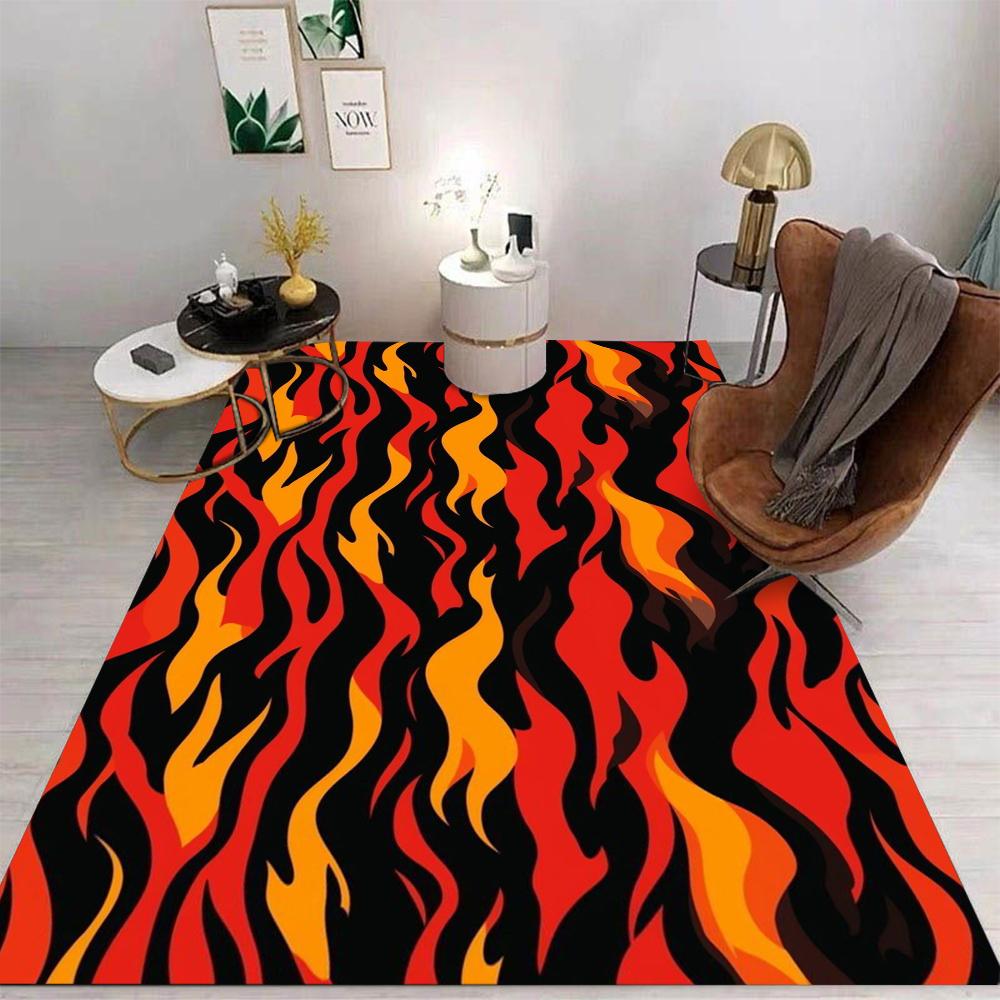 

Blazing Flames Super Cool Dazzling Flame Carpet Suitable for Home Living Room Bedroom Carpet Bathroom Floor Mat Kitchen Door Mat 40x60cm16x24in