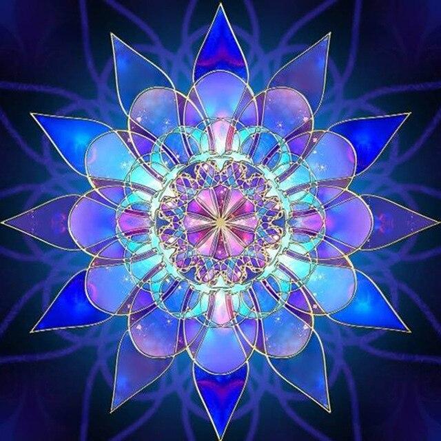 Pătrat complet rotund rășină peisaj pictură cu diamant flori mandala bricolaj diamant broderie imagine strasuri artizanat cadou de artă