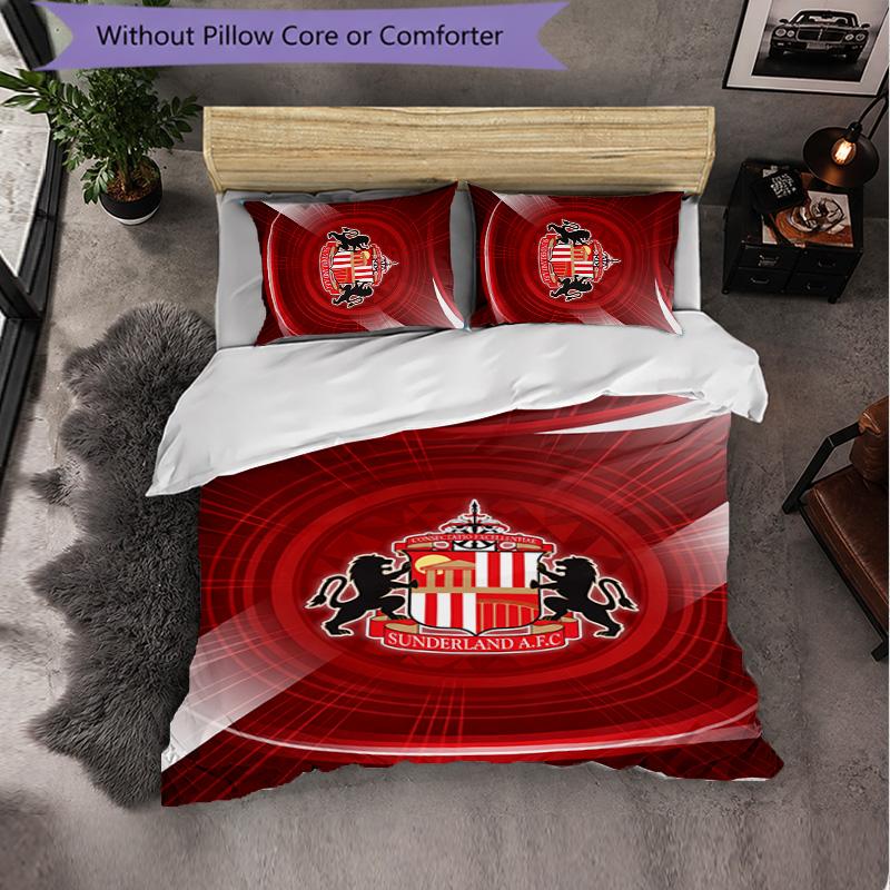 Biancheria da letto a tema Sunderland Set 3 pezzi Copripiumino Biancheria da letto decorativa per camera da adolescente Decorazione per la casa