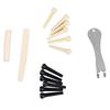 2Sets Black And Ivory Guitar Bridge Pins Plastic Saddle Guitar Saddle Nut  For Acoustic Guitar