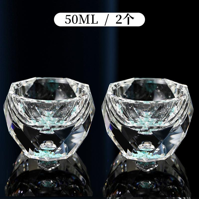 Tea Set Master Cup, Crystal Glass, Gold Leaf Tea Bowl, High-End Tea Brewing Cup, Kung Fu Cup, Household Use