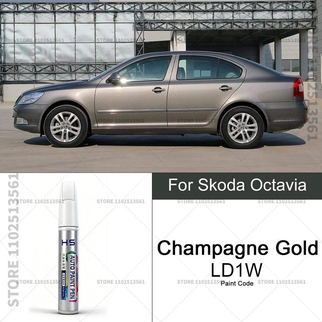 Car Paint Repair Pen For Skoda Octavia Touch Up Scratch Remover DIY Auto Accessories Beige 123 White Gray LD7S 160 Black Red