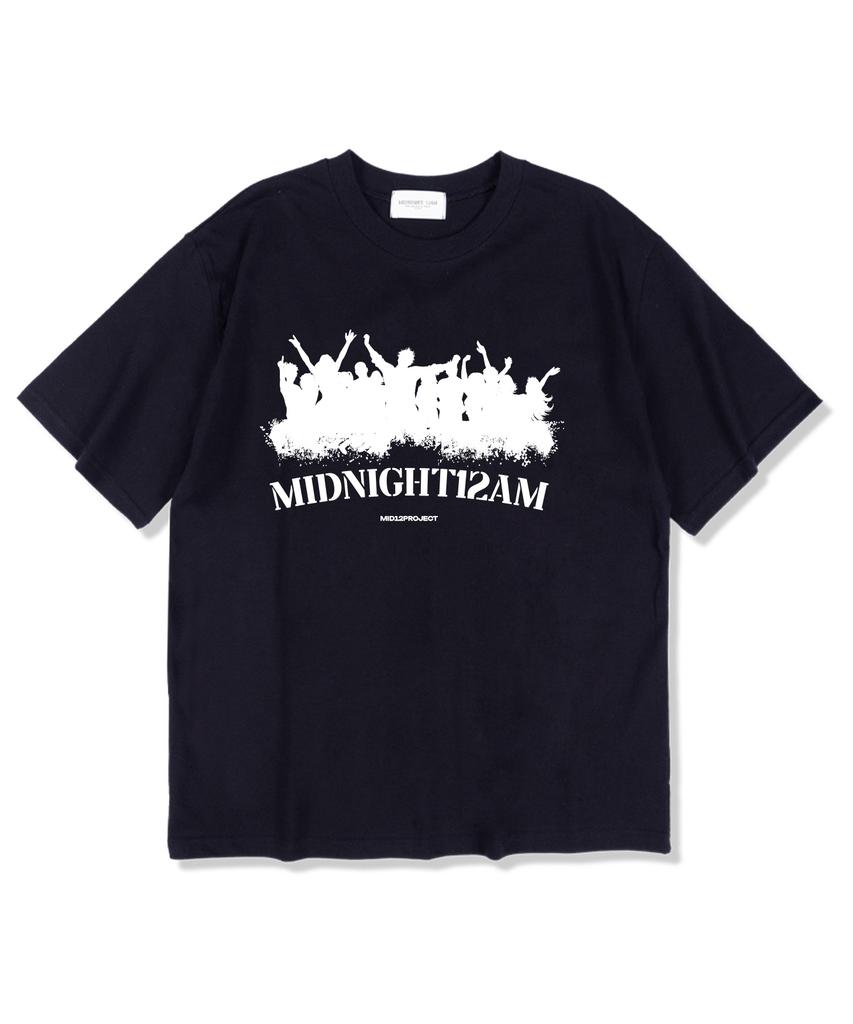 MIDNIGHT12AM Festival Short Sleeve T-Shirt Navy