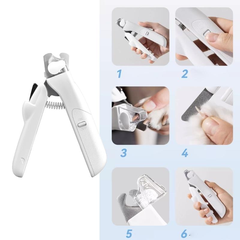 Dogs Nail Trimmer with LED Light Scratching LED Light Home Use Pet Nail Trimmer Nail Trimming Prevents Splitti