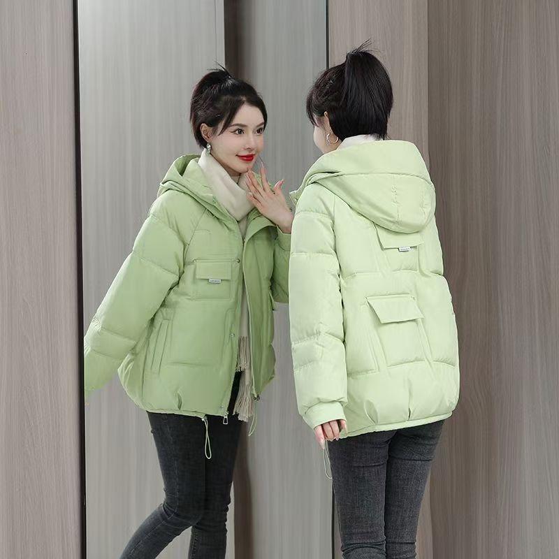 Bread Clothes Women's Short Autumn and Winter New Hooded Loose Thickened Warm Girlfriend Casual Jacket Cotton-padded Clothes