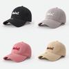 Cotton Baseball Cap With Embroidered Letters Sun Protection For Adults