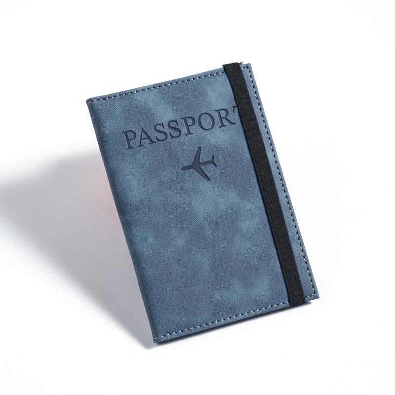 Women Men Rfid Vintage Business Passport Covers Holder Multi-Function Id Bank Card Pu Leather Wallet Case Travel Accessories