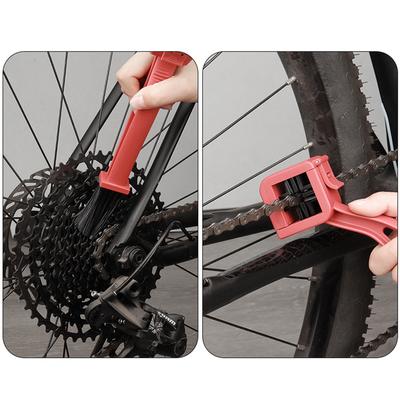 Motorcycle Chain Maintenance Cleaning Brush Bicycle Chain Cleaner Brush Scrubber Bicycle Chain Washer for Road Mountain Bike