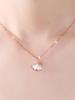 Three Lives Lucky Women's Ginkgo Leaf Pendant Necklace with White Mother-of-Pearl