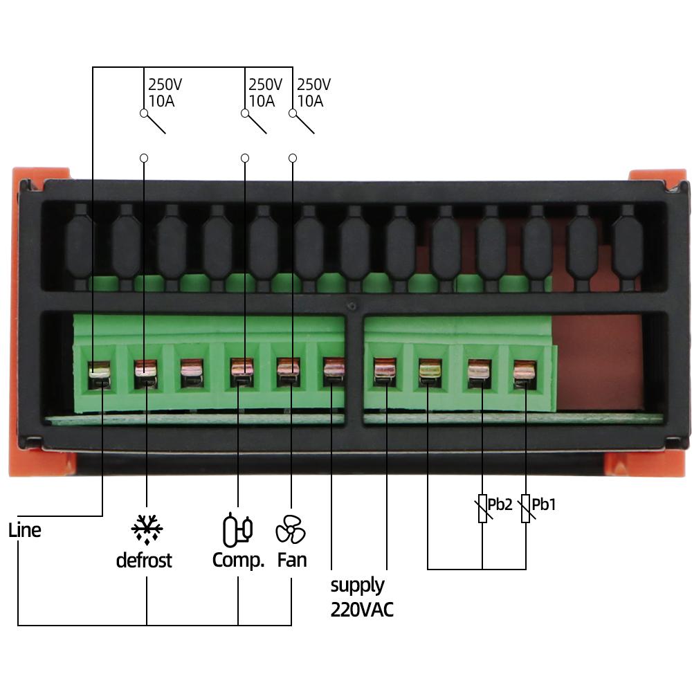220V Digitaler Temperaturregler Präzisions-Kältethermostat Mikrocomputer-Thermoregler Temperaturregelung NTC-Sensor