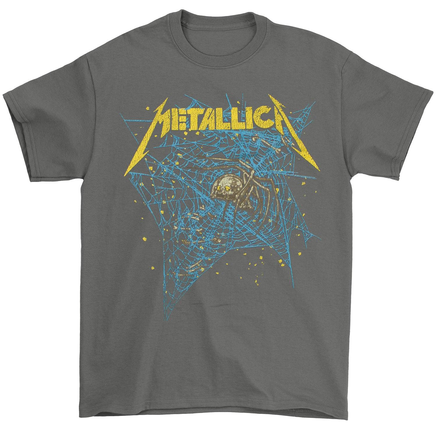 

Men s Metallica Spider T-Shirt Mens Womens Tees Top Black 2XL