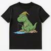 Dinosaur Lover Sad T Rex Fishing Humor Dino Unisex T-shirt Tops Tees Unisex