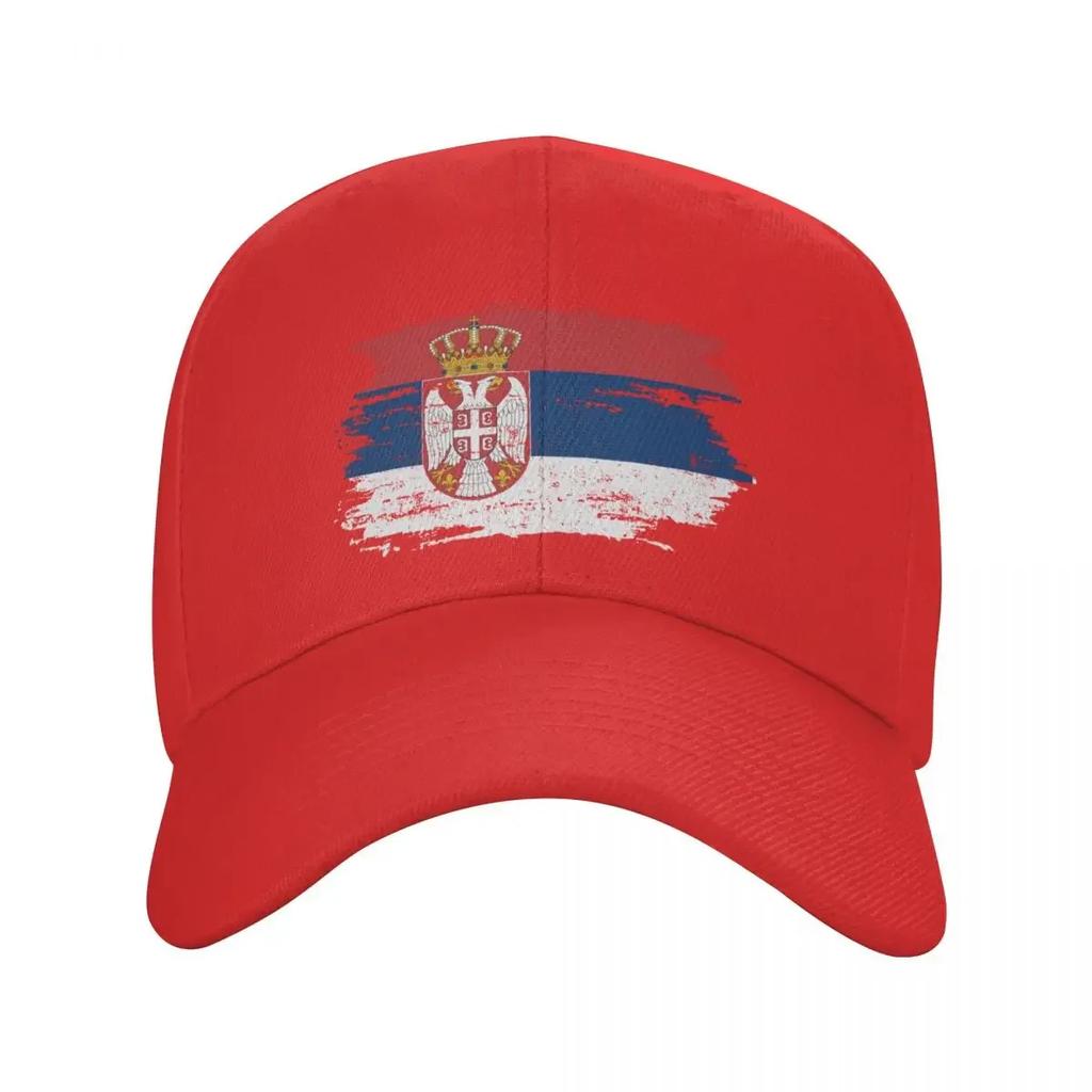 Personalizované Srbsko Flag Baseballová čepice Ženy Unisex Prodyšný Srbský Hrdý táta Klobouk Sportovní Snapback Čepice Sluneční čepice