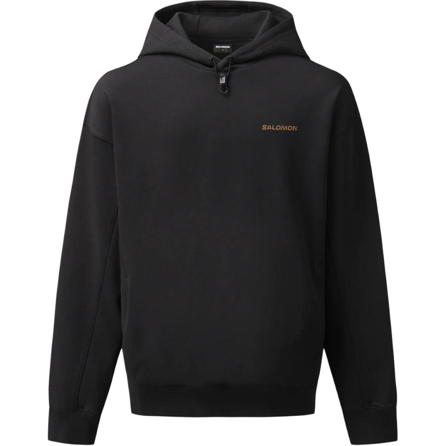 SALOMON UNI Sweatshirts Unisex Black Hooded Moderate C30016- S