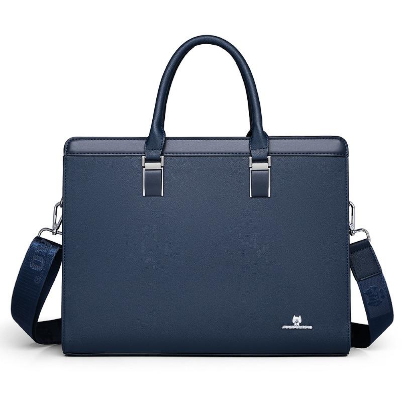 Men's bag new men's handbag cowhide computer bag inch business large-capacity briefcase