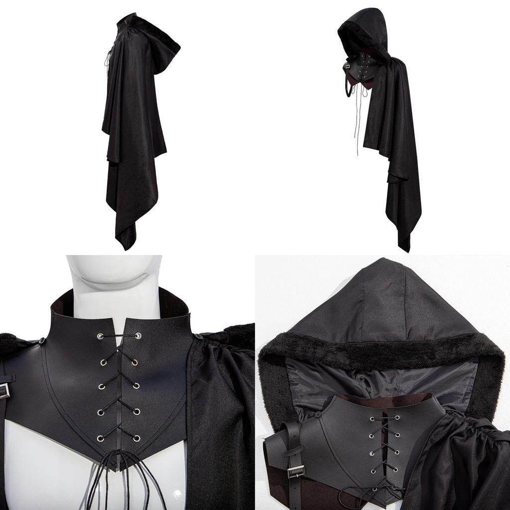 Capa Cos de Estilo Medieval com Capuz para Fantasias de Halloween e Apresentações de Crianças