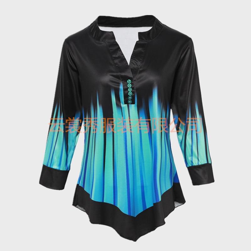 

BITCED Women s Fashion Casual Long Sleeve V Neck Blouses & Shirts XXXXXL