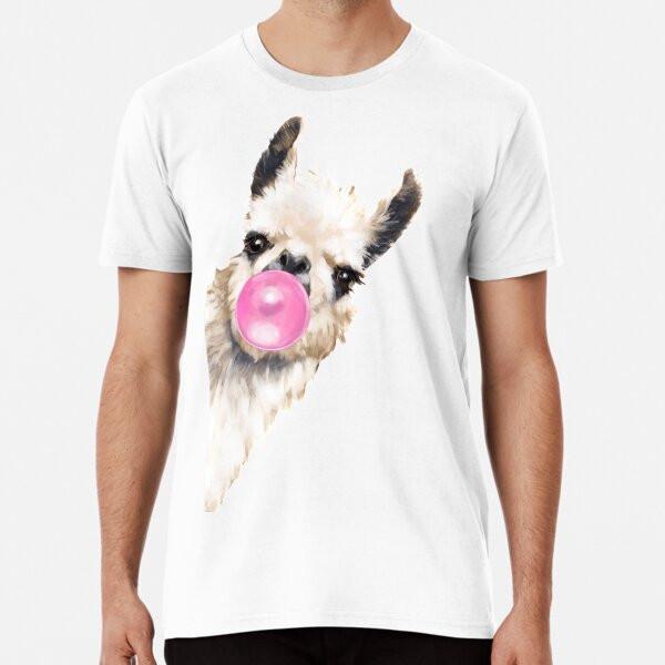 Sneaky Llama with Bubble Gum T-Shirt S-5XL Best T-Shirt