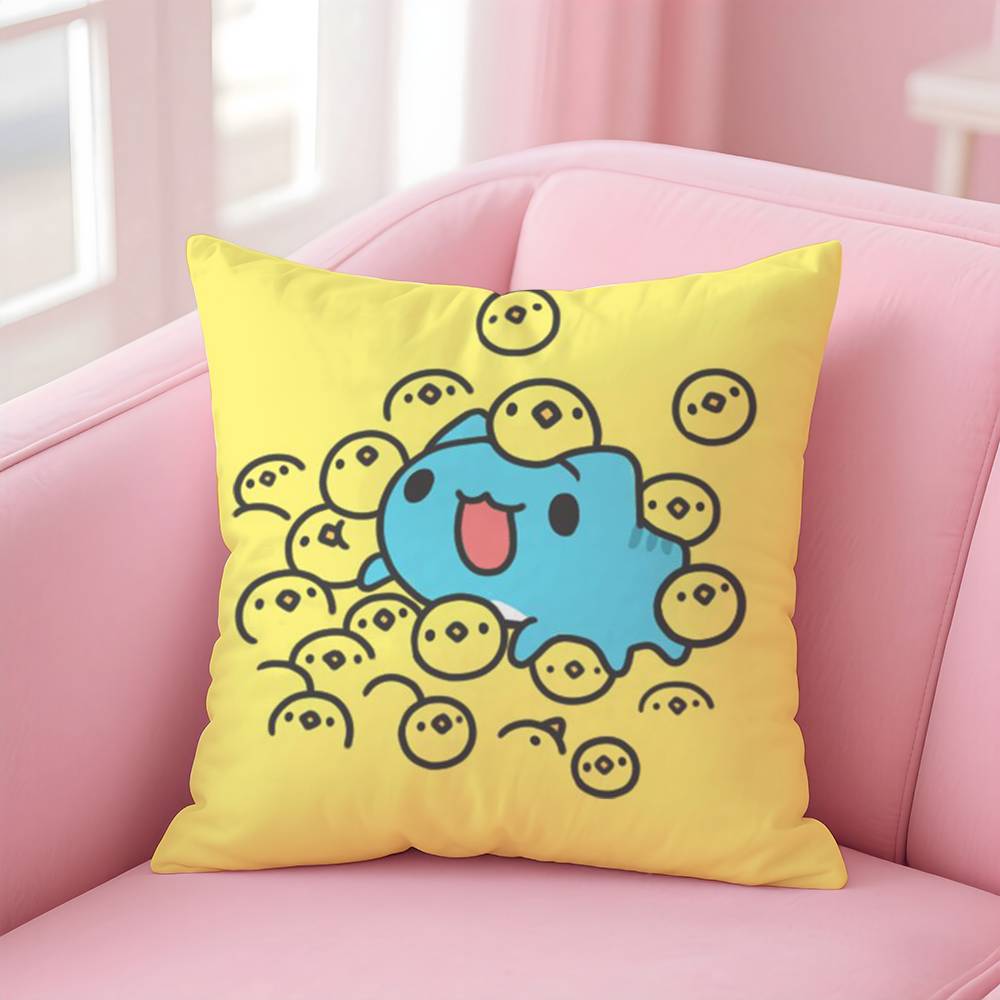 Anime B-Bugcat C-Capoo Pillow Case Pattern Printing Pillowcase Living Room Sofa Cushion Cover Bedroom Room Decor
