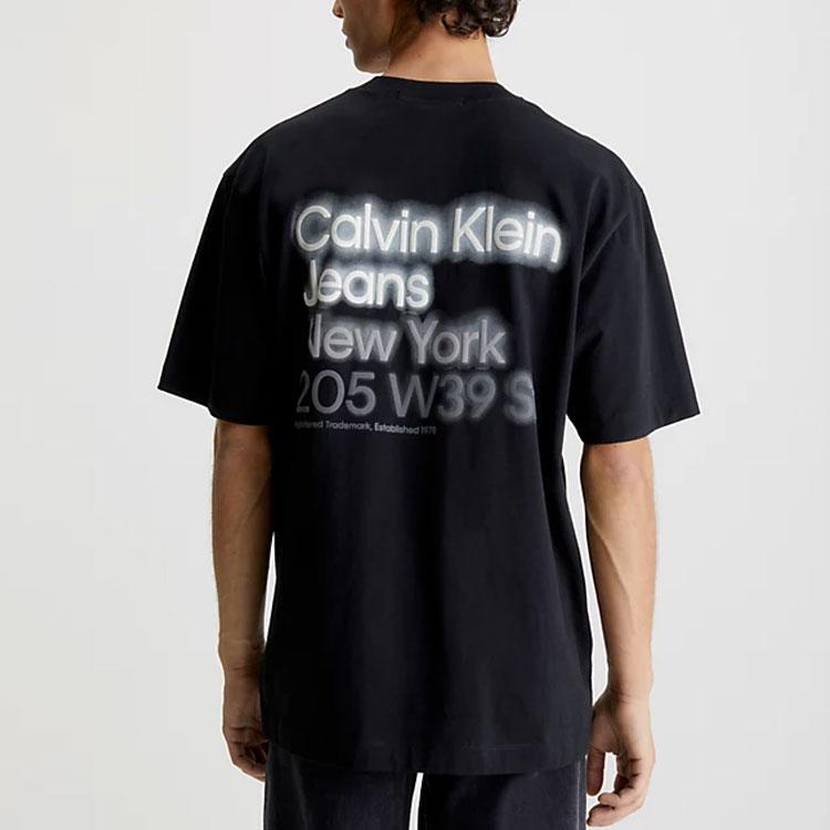 Calvin Klein Logo Print Detail Crew Neck Short Sleeve T-Shirt Men T-Shirts Black J30J322881-BEH