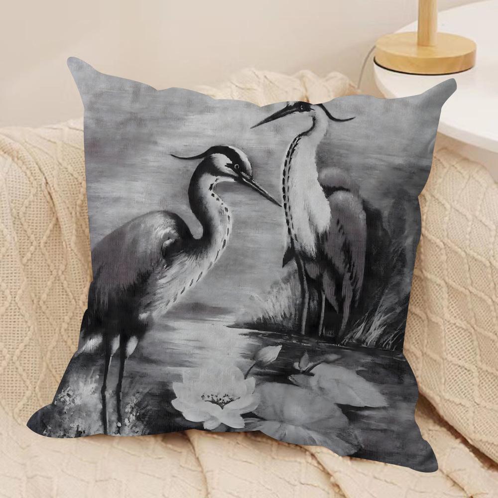 Brand H-Heron Preston Cushion Cover Soft Plush Fabric Double-Sided Printed Sofa Cushion Cover for All Seasons Home Decor Gift