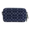 Coach Charter 19 Classic Logo Silver Hardware Denim And Fine Calfskin Shoulder Bag Small Men Shoulder Bag Deep-Blue CAS41-DEB